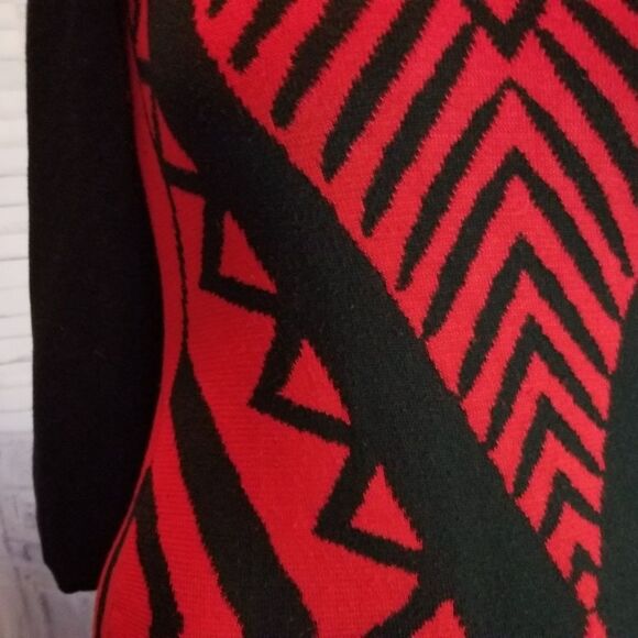 derek Heart Knit long S large dress red party - Picture 3 of 8